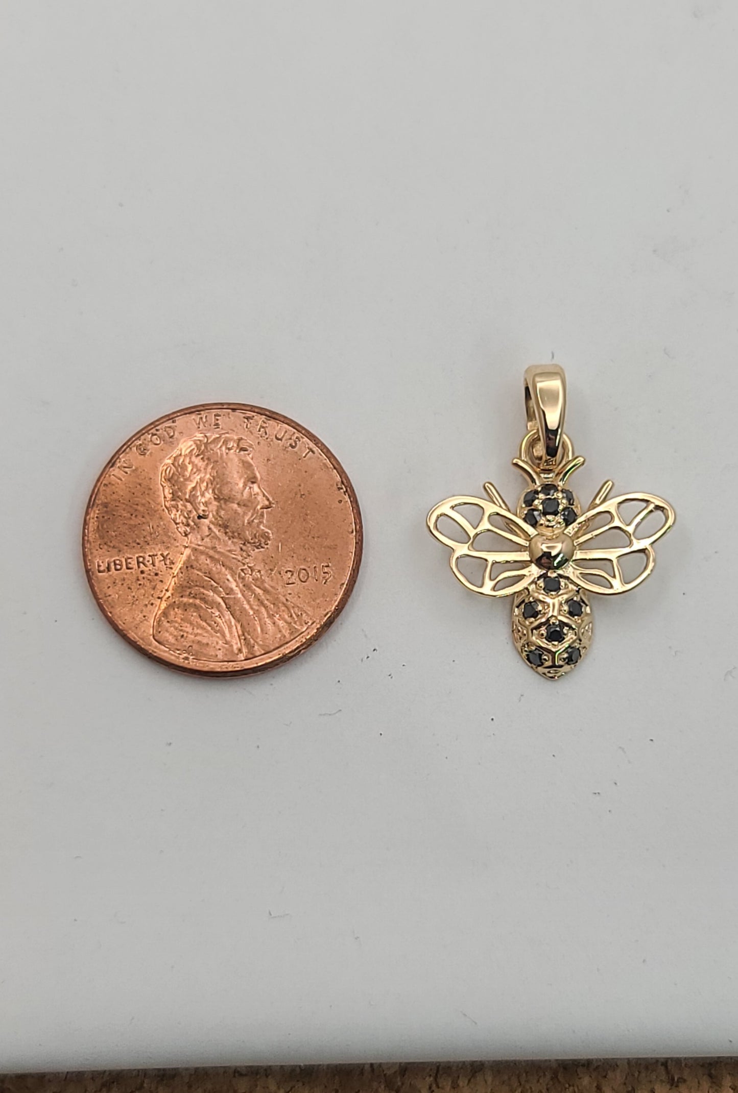 Black Diamond Honeybee Pendant