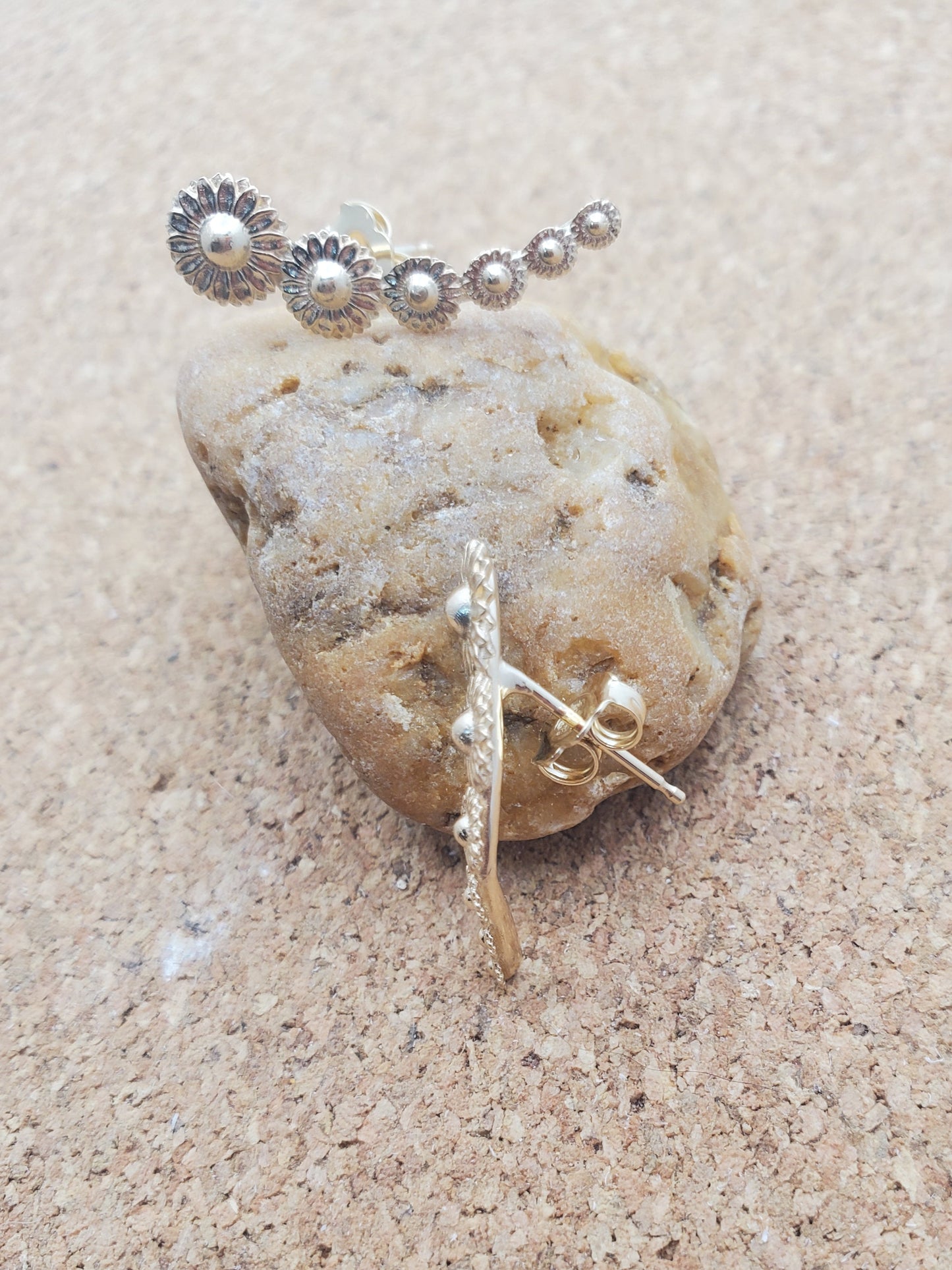 Sunflower Stud Ear Climbers