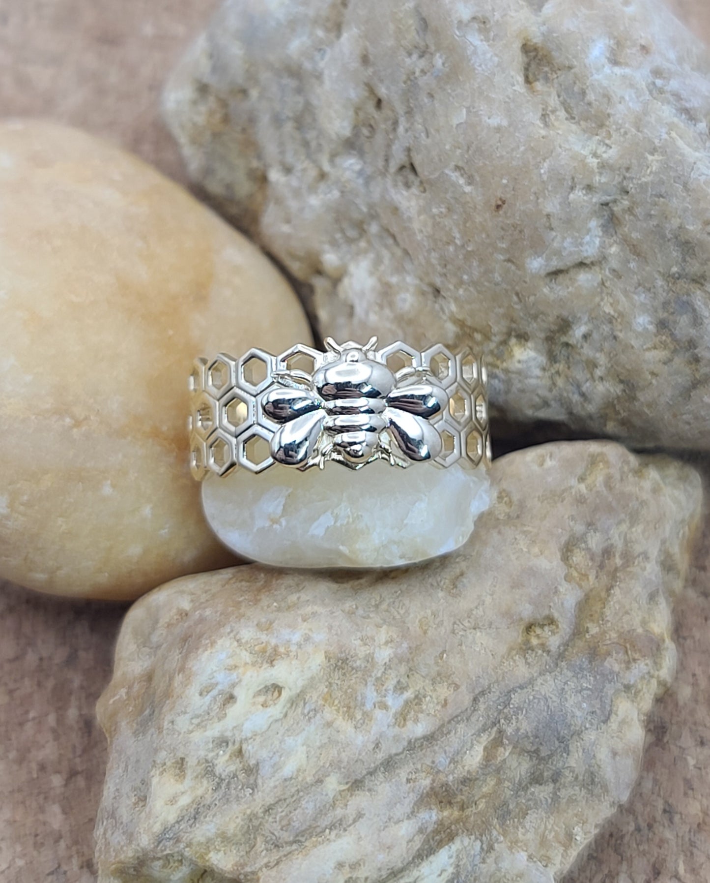 Honeybee Comb Ring
