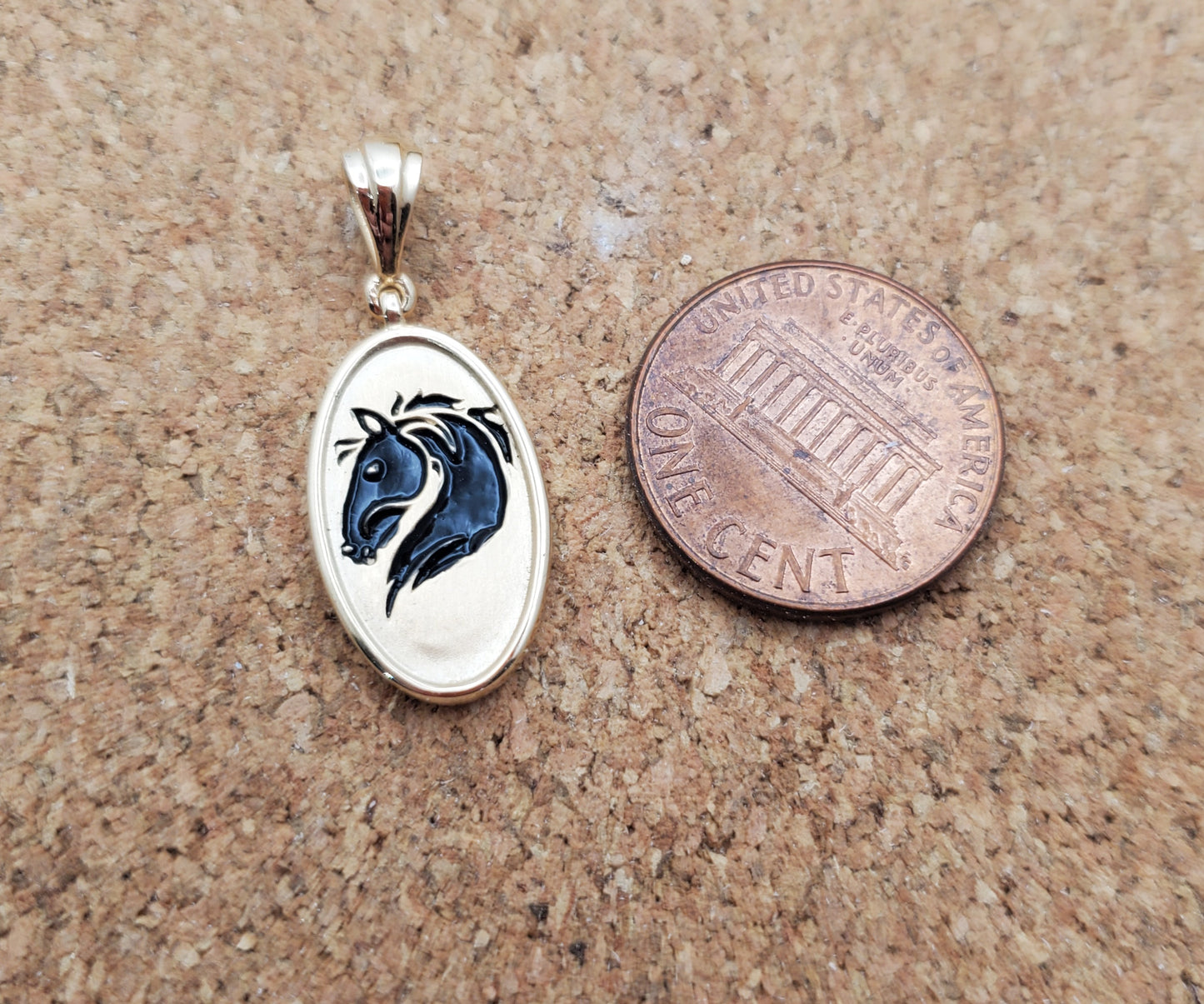 Enameled Horse Medallion