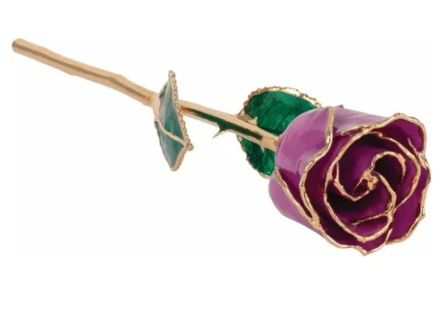 Lacquered Gold Trimmed Rose