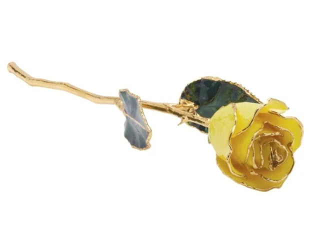 Lacquered Gold Trimmed Rose