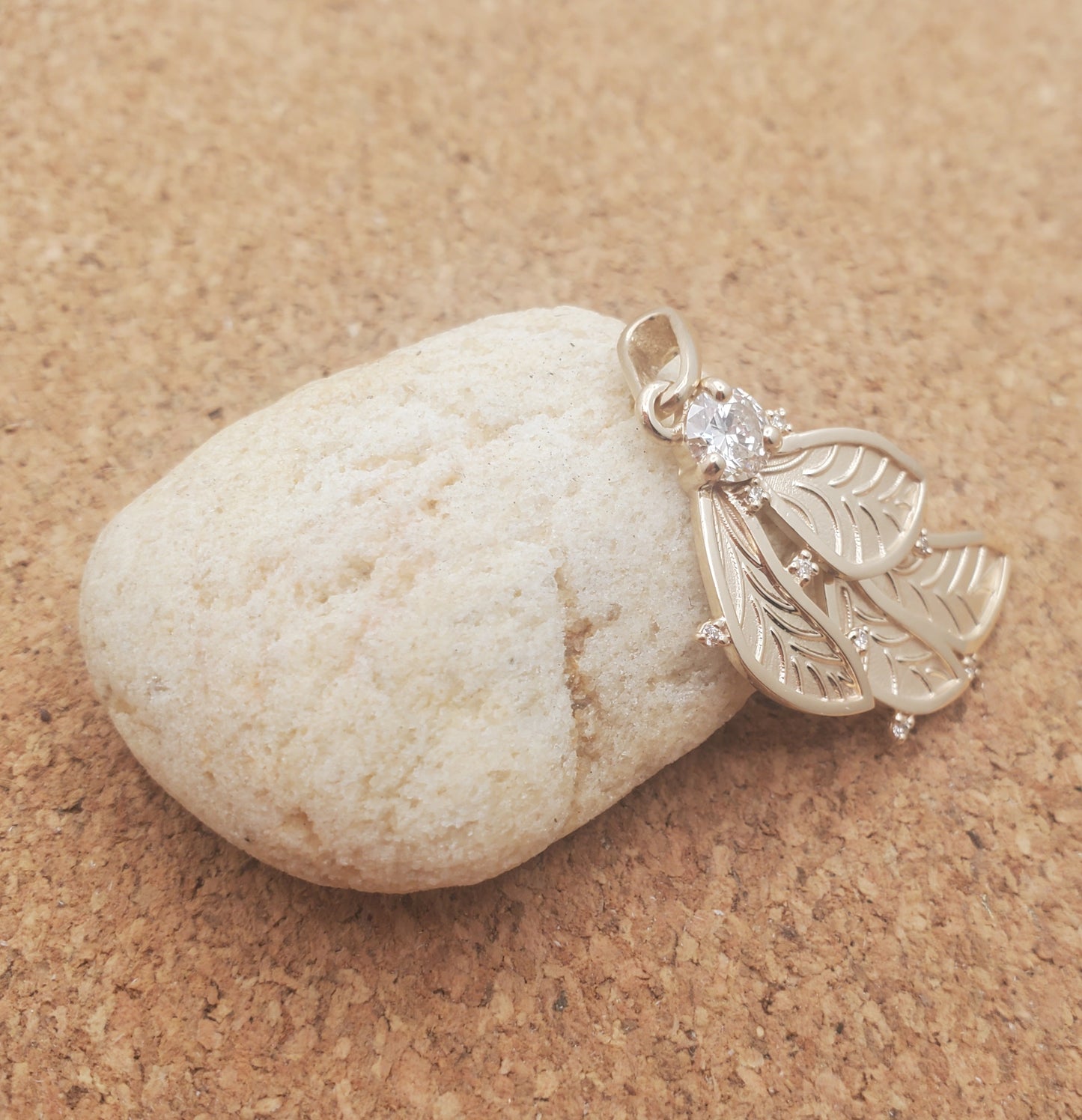 Diamond Leaf Pendant