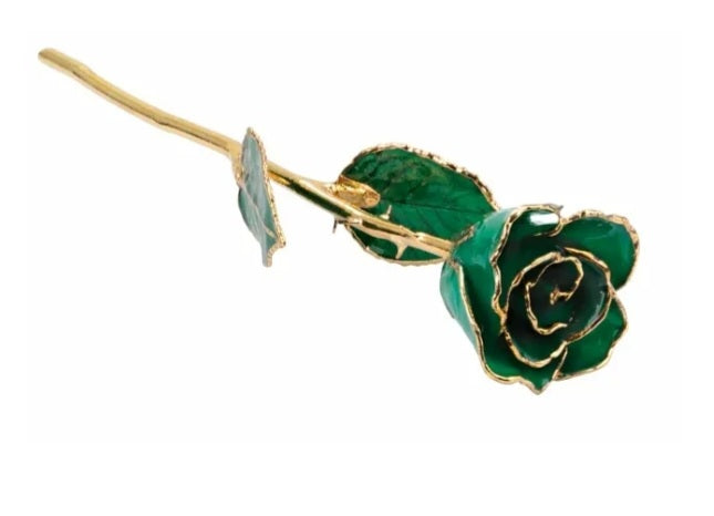 Lacquered Gold Trimmed Rose